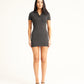 Charcoal Dress with Collar Detail