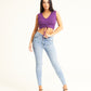 Purple Ruched Front Top