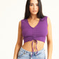 Purple Ruched Front Top