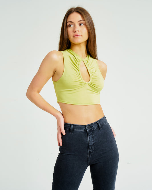 Yellow Keyhole Front Top