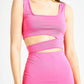 Hot Pink Cut Out Midaxi Dress